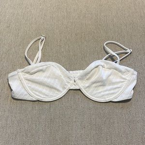 Abercrombie & Fitch White Bathing Suit Top